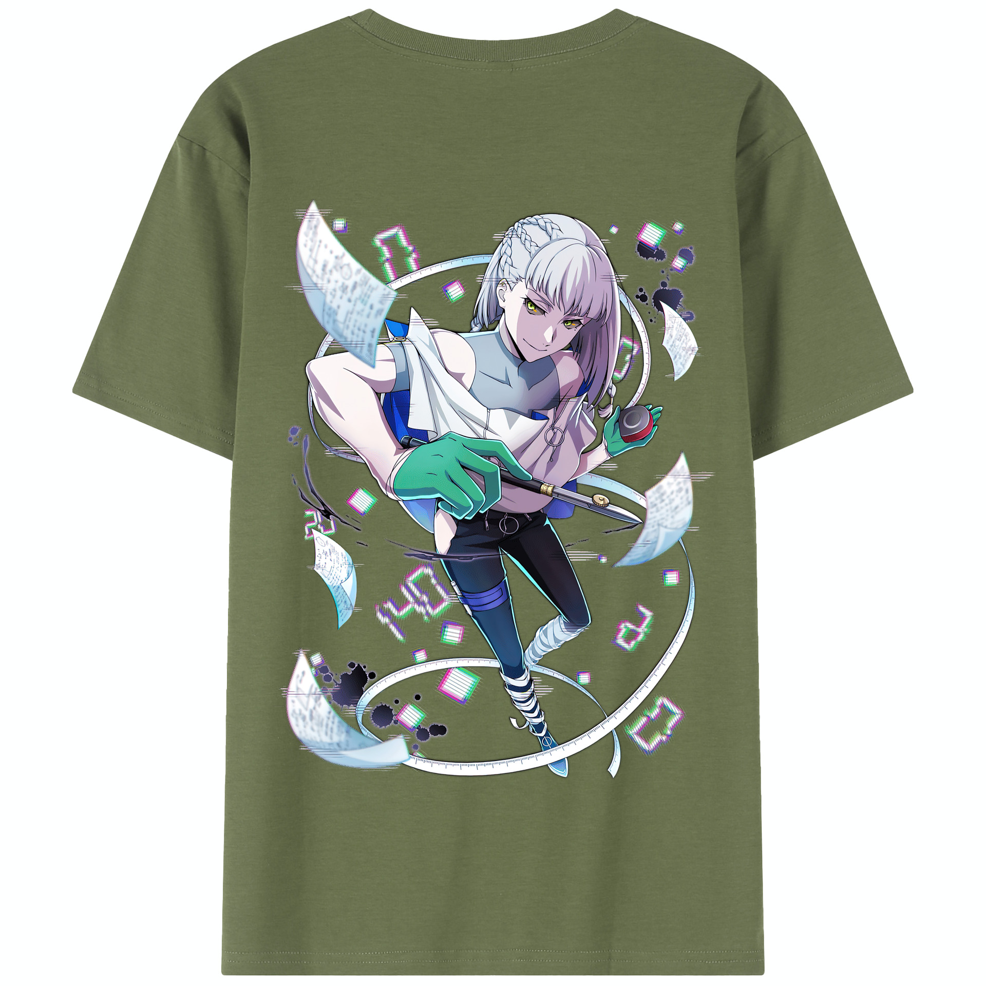 （画像用） 文豪ストレイドッグス Bungo Stray Dogs 綿100％半袖Tシャツ（背面プリント）